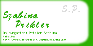 szabina prikler business card